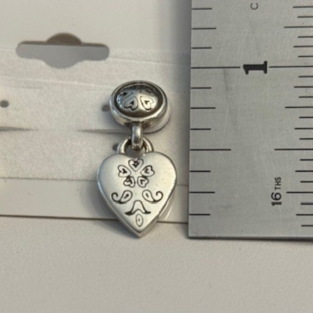 Brighton Silver Heart Dangle Earrings - image 5
